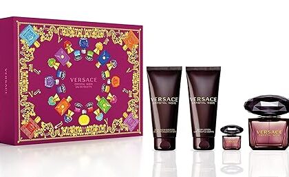 VERSACE SET CRYSTAL NOIR  EDT90ML BL100ML SG100ML EDP5ML
