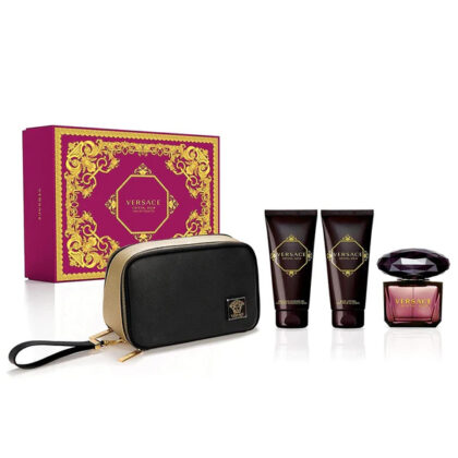 VERSACE SET CRYSTAL NOIR EDT90ML SG100ML BL100ML BAG